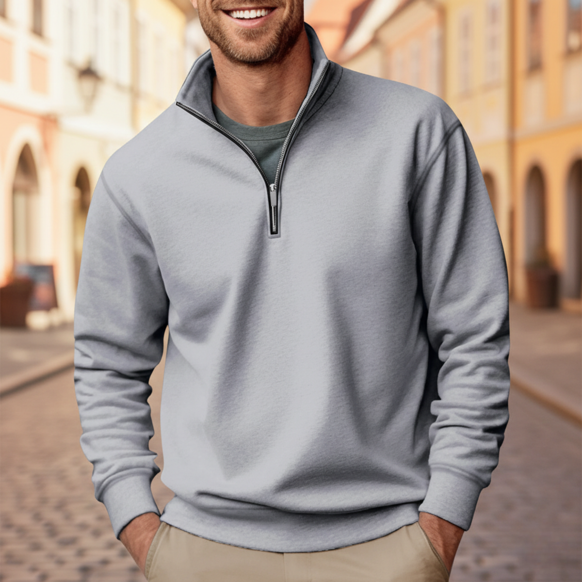 Sudadera de forro polar con media cremallera para hombre
