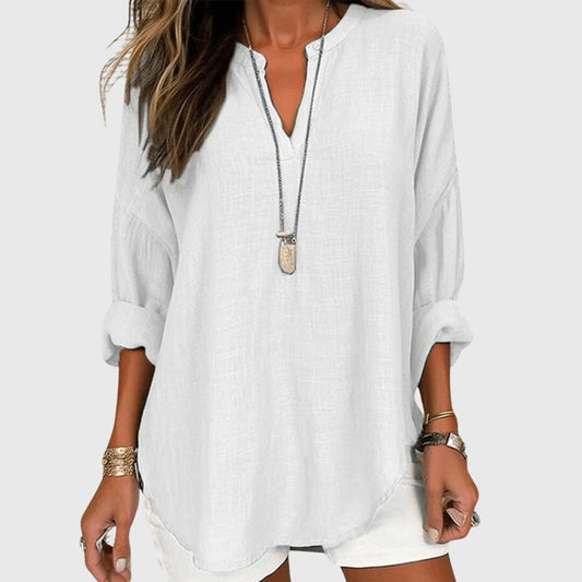 Bree | Flowy Elegant Beach Shirt Front