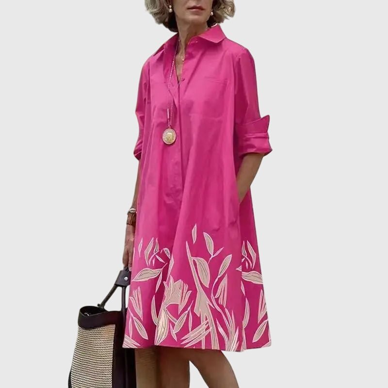 Brielle | Women's Elegant Shirt Dress with Pockets Alternate
