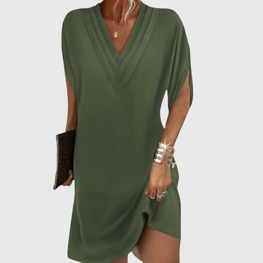 Cleo | Elegant Tummy-Hiding Women's Dress Front