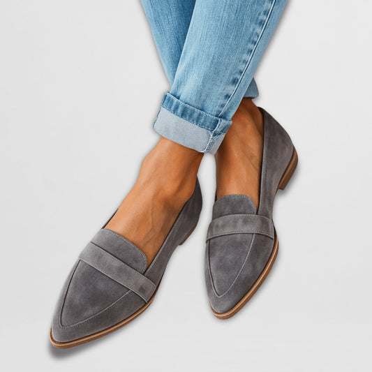 Gemma | Women's Orthopedic Soft Suede Loafers Front