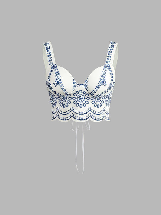 Isabrianne | Women's Printed Sleeveless Two-Piece Set Front