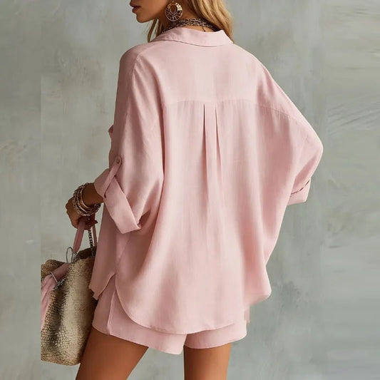 Ivy | Women's Oversized Linen Matching Set Front