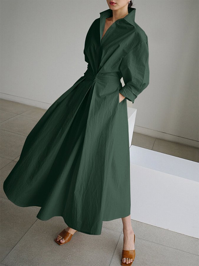 June | Women's Elegant Twisted Waist Dress Angle