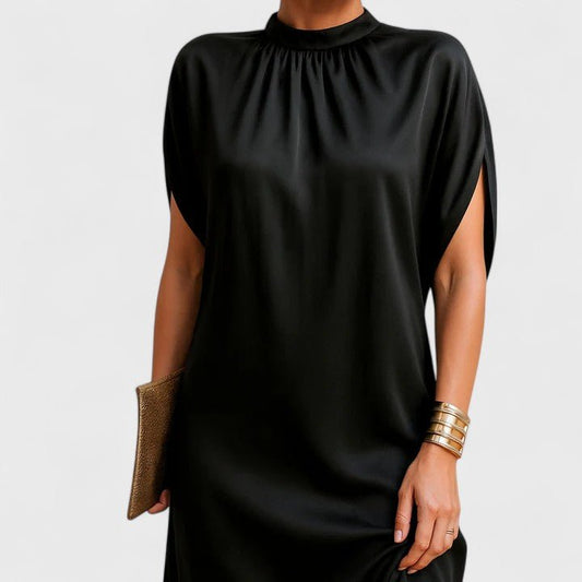 Selène | Women's Figure Flattering Split Sleeve Dress Front