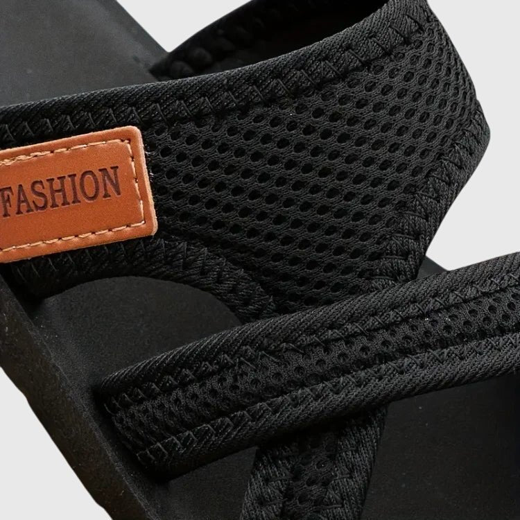 Selvine | Women's Orthopedic Crossover Mesh Strap Sandals Angle