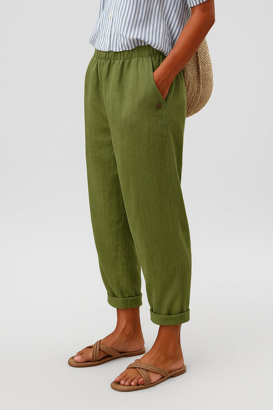 Seraphina | Women's Button Side Stylish Pants Front