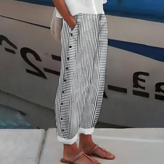 Seraphine | Women's Comfortable Button-Front Pants Front