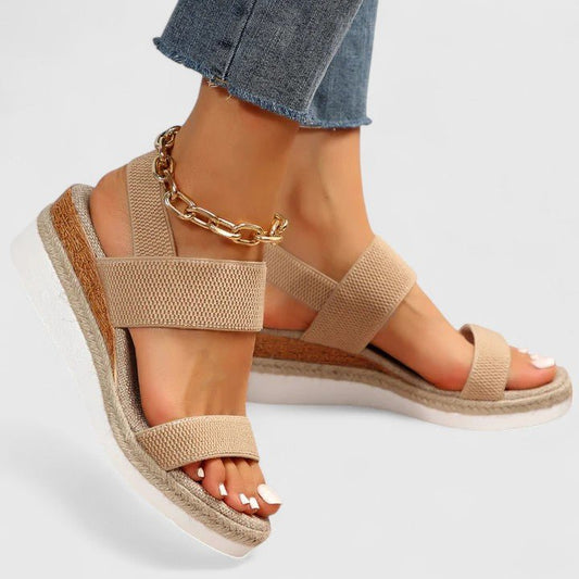 Talvine | Women's Orthopedic Espadrille Wedge Sandals Front
