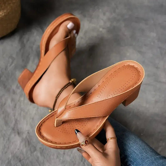 Violette | Women's Orthopedic Platform Wedge Slippers Front