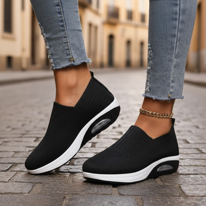 Chaussures orthopédiques pour femmes à enfiler avec semelle amortissante