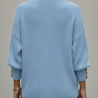 Knit Pullover V Neck Women Casual