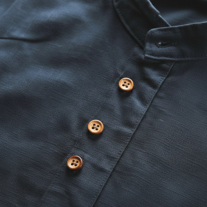 Men's Collar Shirt Long Sleeve Button Front