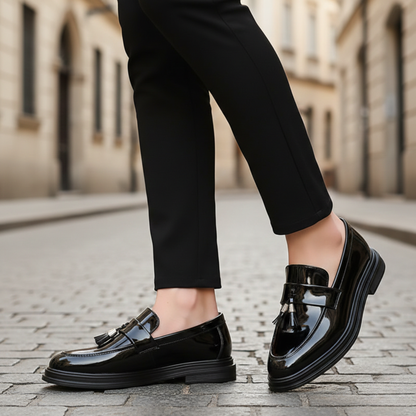 Leather Loafers Tassel Slip On for Men
