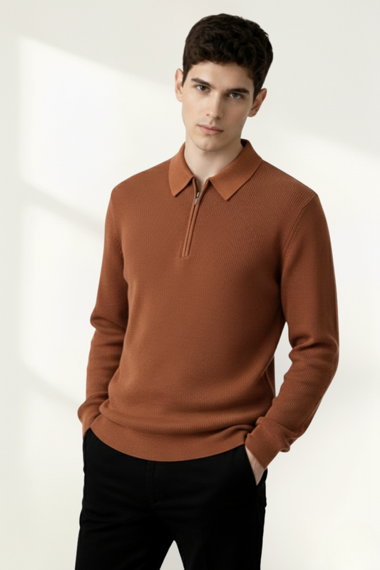Men’s Quarter-Zip Polo Sweater