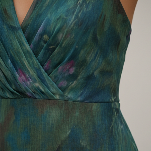 Maxi Dress Halter Printed Sleeveless Women