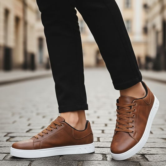 Mens Casual Sneakers Lace Up Low Top