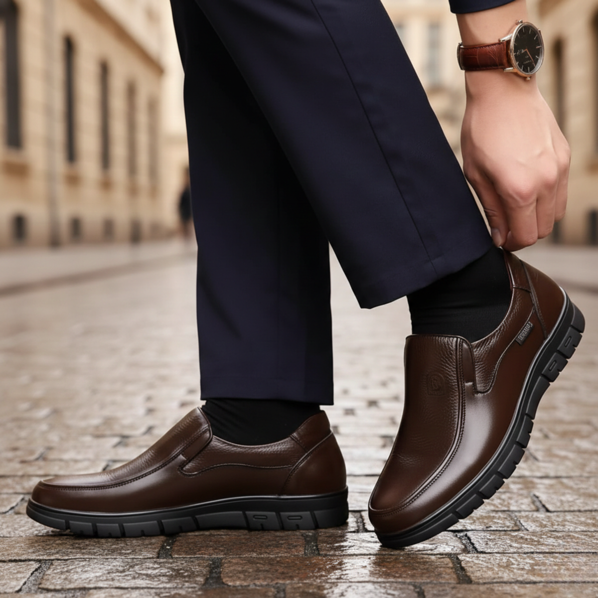 Orthopedic Shoes Slip On Cushioned Sole Men