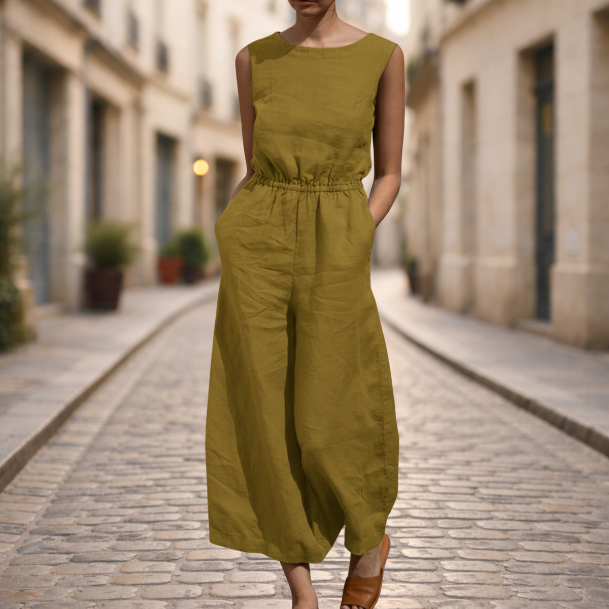 Women Wide Leg Long Jumpsuit Casual