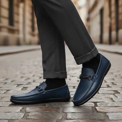 Loafers Leather Slip on Casual Men