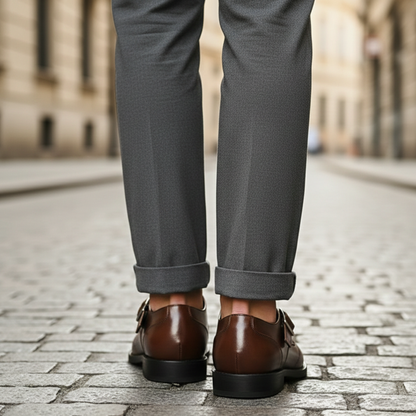 Dress Shoes Buckle Strap Slip On Men Adult