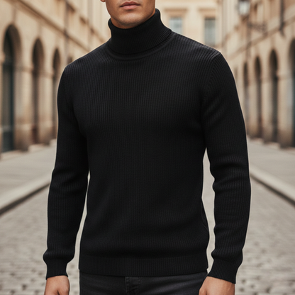 Men’s Turtleneck Knit Sweater Long Sleeve