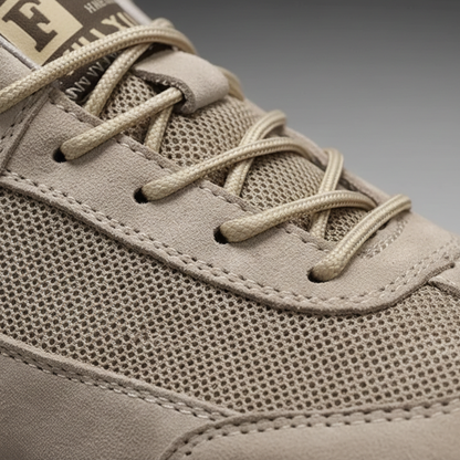 Zapatillas de cuero con cordones, calzado casual para hombres