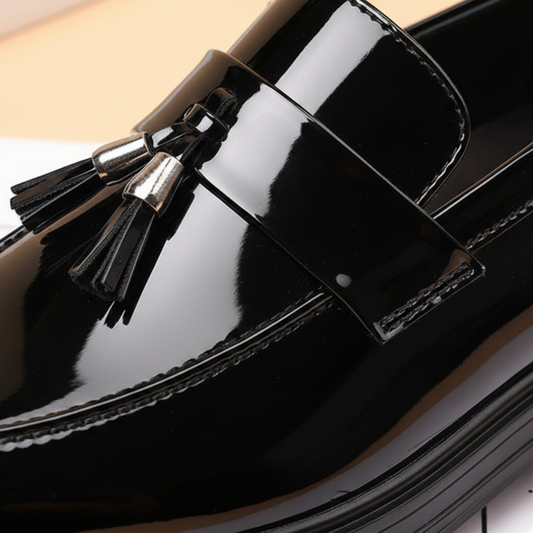 Leather Loafers Tassel Slip On for Men