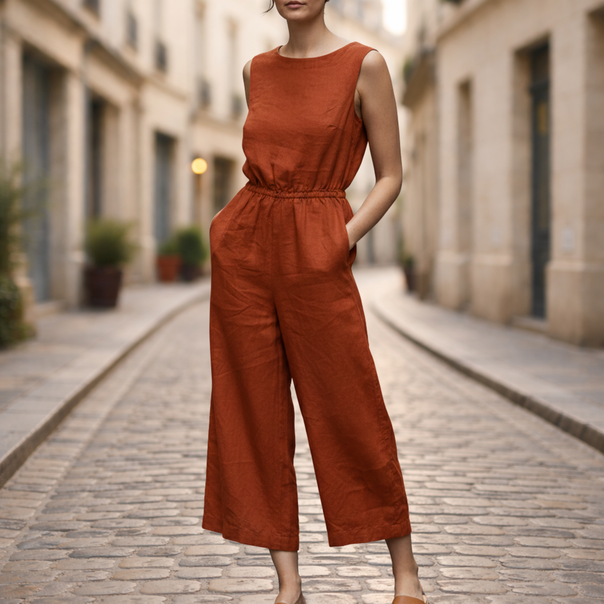 Women Wide Leg Long Jumpsuit Casual