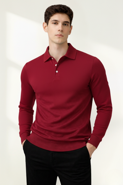 Men’s Long-Sleeve Polo Shirt