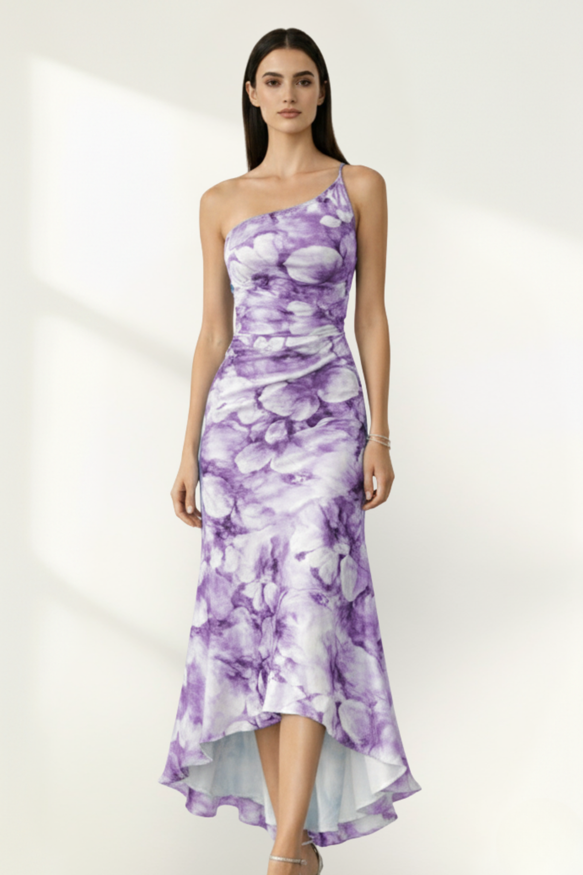 Women’s Chiffon Strapless Floral Maxi Dress
