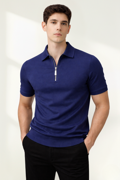 Polo à fermeture éclair pour homme