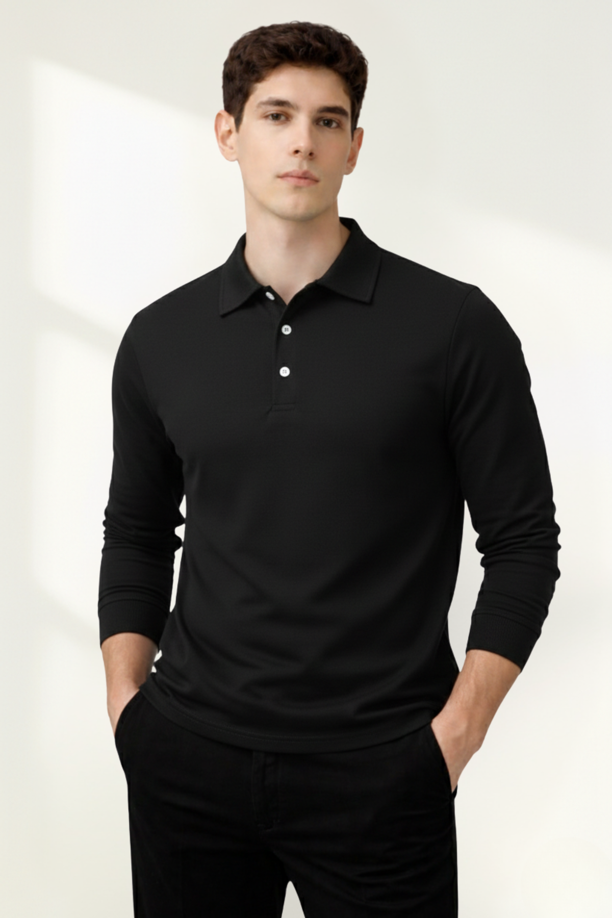 Men’s Long-Sleeve Polo Shirt