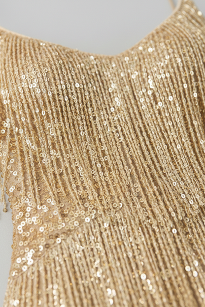 Robe courte pour femme avec franges
