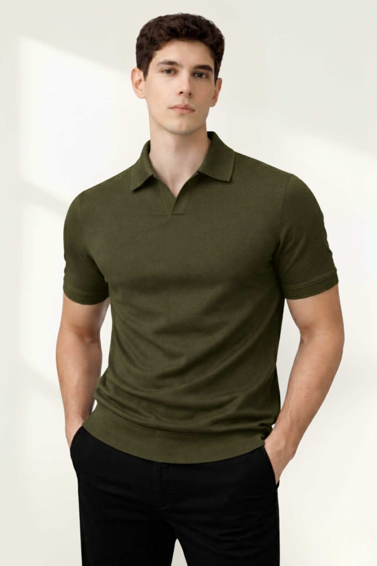 Polo en tricot pour homme