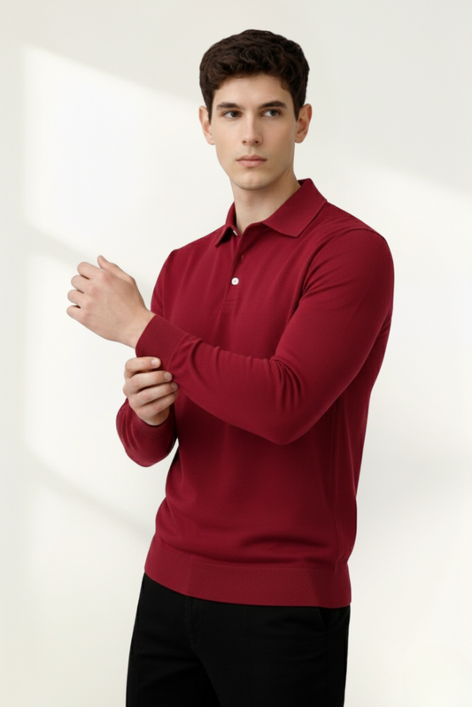 Men’s Long-Sleeve Polo Shirt