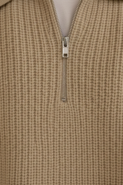 Men’s  Knit Quarter-Zip Polo Sweater