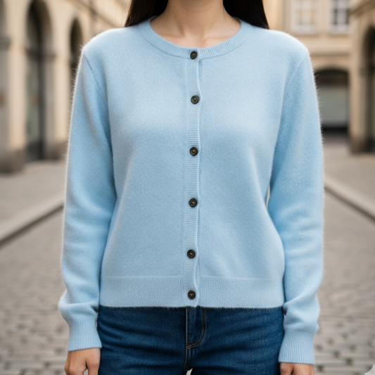 Cardigan Women Button Front Knit Long Sleeve