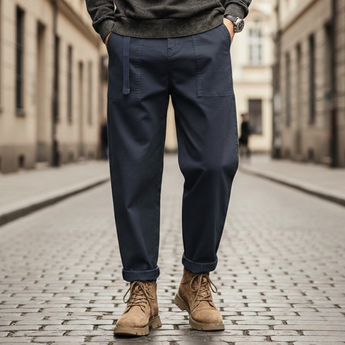 Pantalon cargo rétro pour homme