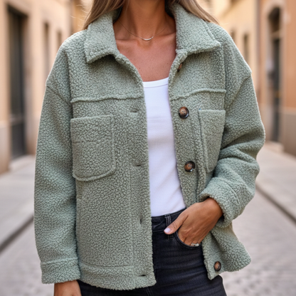 Chaqueta de Otoño para Mujeres con Botones y Manga Larga