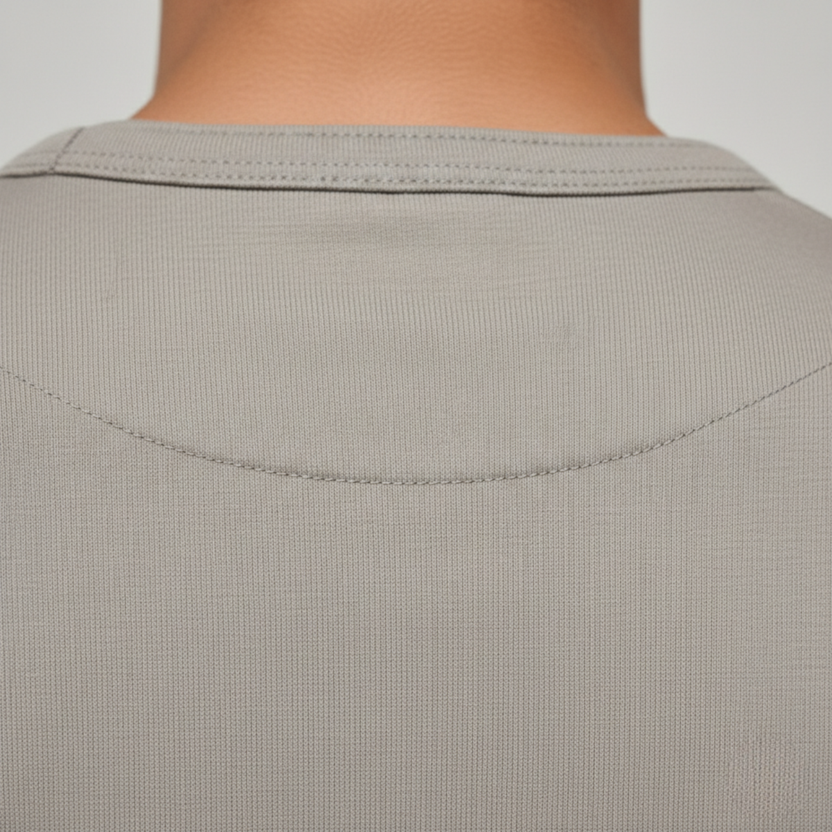 Camisa de manga larga Henley de algodón para hombres