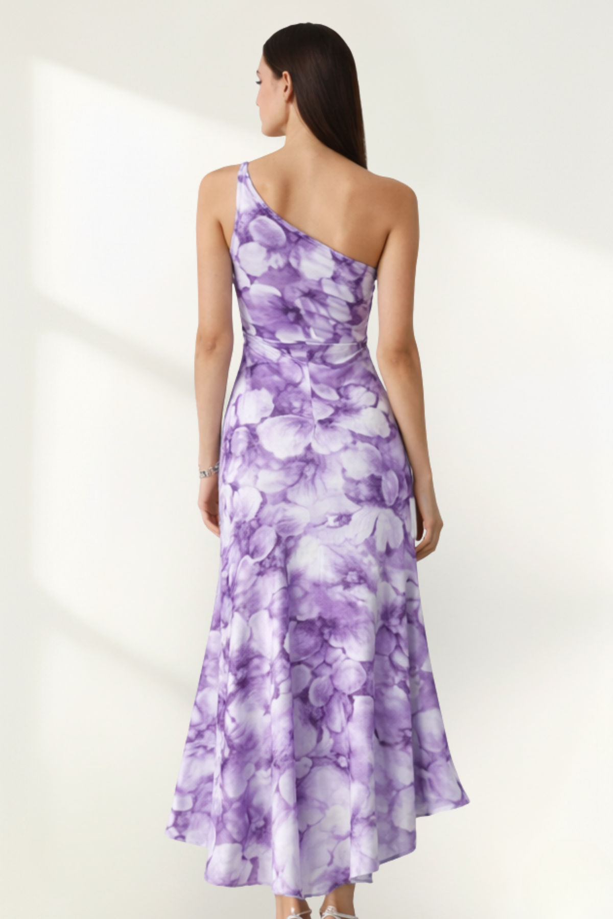 Women’s Chiffon Strapless Floral Maxi Dress
