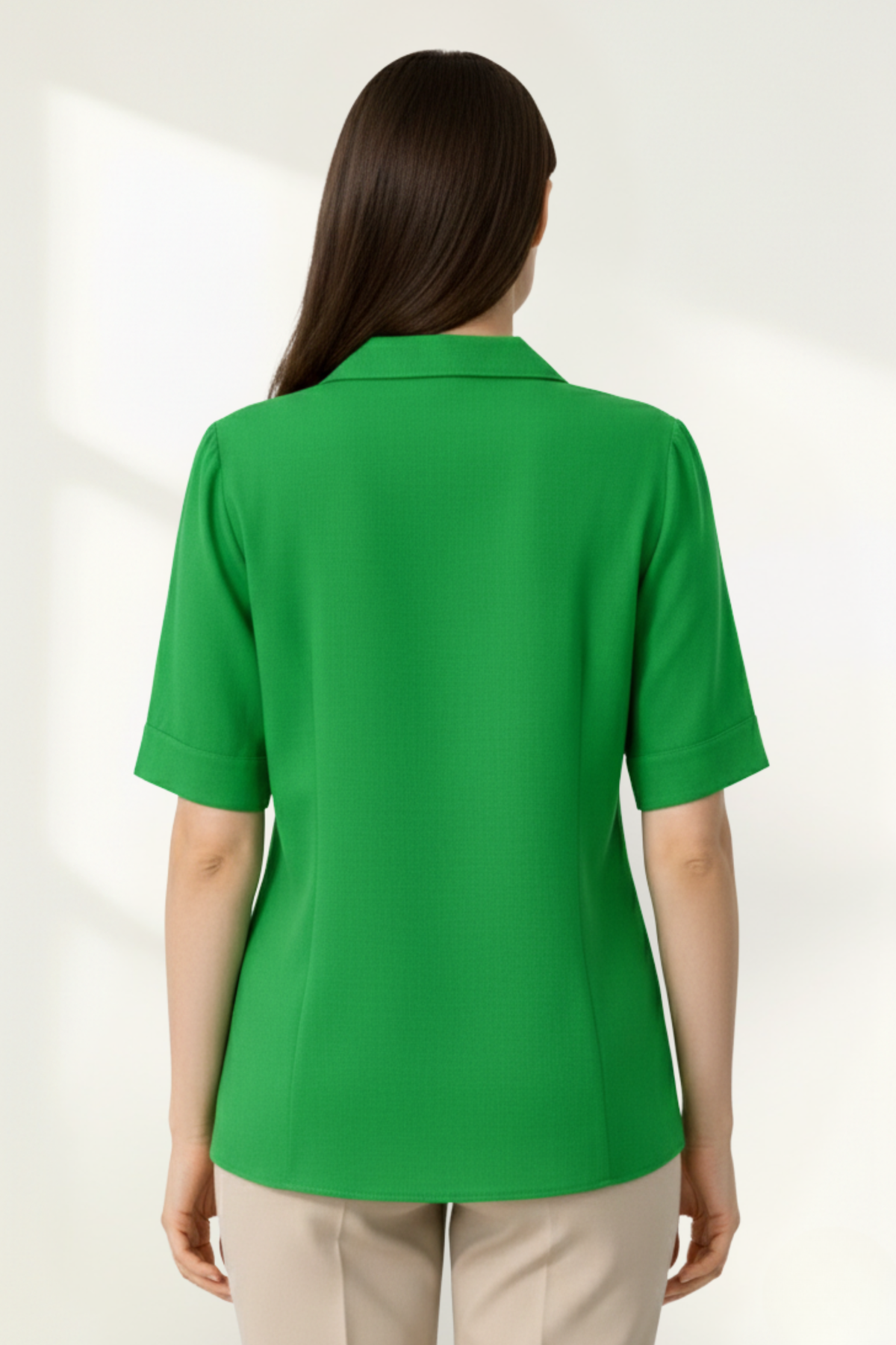 Women’s Button-Front Short-Sleeve Blouse