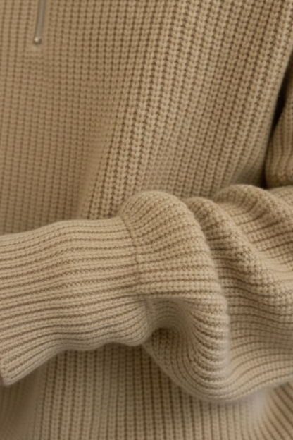 Men’s  Knit Quarter-Zip Polo Sweater