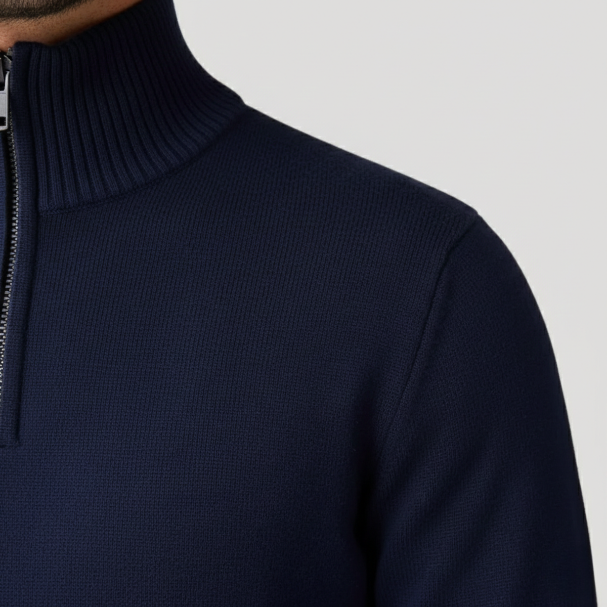 Men’s Half-Zip Lightweight Knit Sweater Casual
