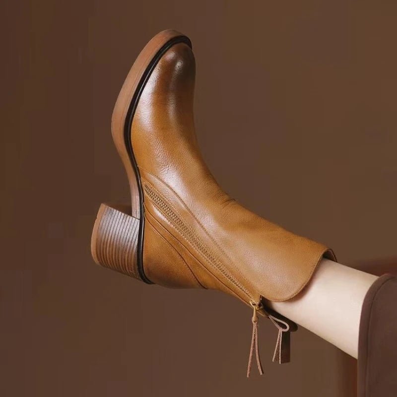 Ruby | Women's Leather Tassel Ankle Boots