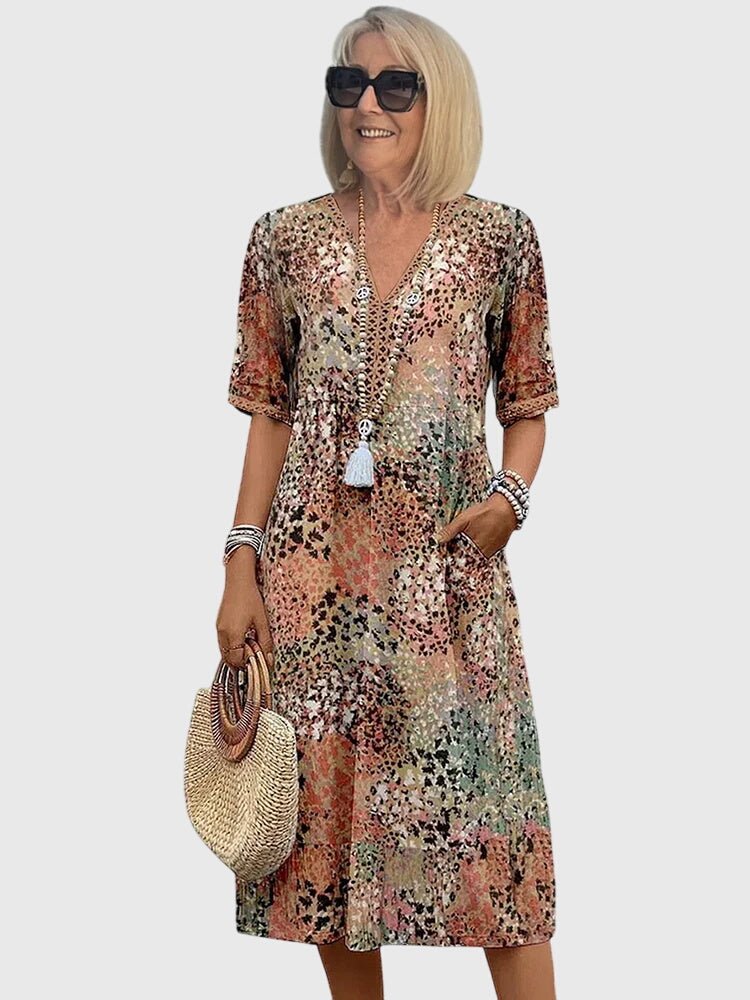 Ada | Women's Elegant Floral Midi Dress Hero