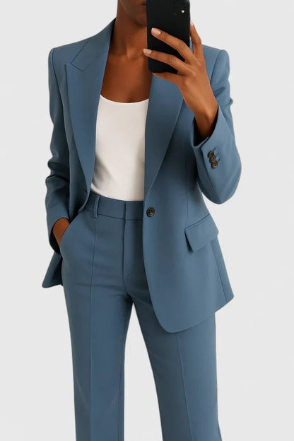 Amarel | Women's Elegant Wide-Leg Suit Set Front