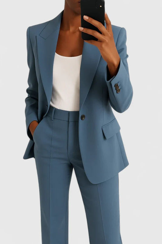 Amarel | Women's Elegant Wide-Leg Suit Set Front