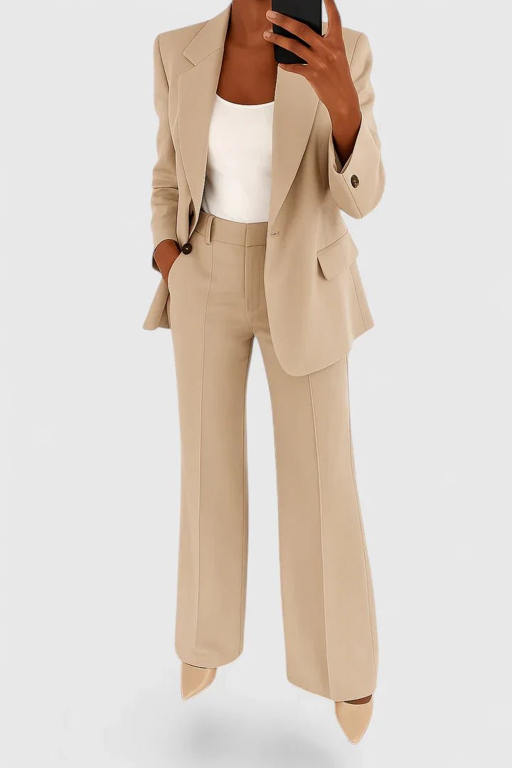 Amarel | Women's Elegant Wide-Leg Suit Set Side